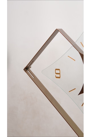 Eksen Bronz Modern Bablo Premium Duvar Saatleri Bronz