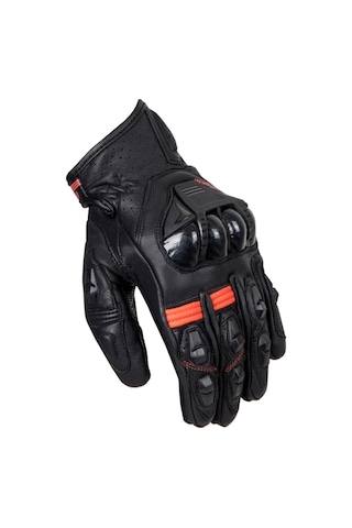 Ozone Rs600 Short Deri Motosiklet Eldiveni 66218 Kırmızı Siyah