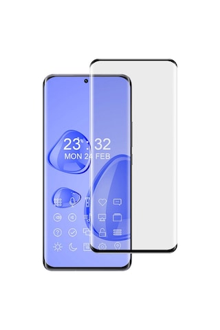 Xiaomi Civi 3D Curved Tam Kaplayan Tempered Cam Koruma - Siyah