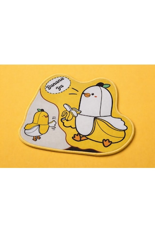 Sevimli Muz Desenli Mouse Pad Kaymaz Tabanlı Ergonomik Mouse Altlığı