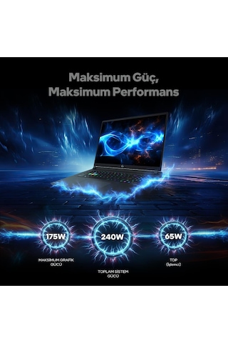 Game Garaj Slayer5 9XL-5080 C1 u9-275HX 32 GB 1 TB SSD RTX5080 17" QHD+ IPS Dos Dizüstü Oyuncu Bilgisayarı