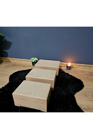 Ahşap Büyük-orta-küçük Boy 3 Lü Set Takı Saat Aksesuar Kutusu