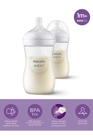 Philips Avent Natural Response PP 2'li Biberon Seti 1+ Ay