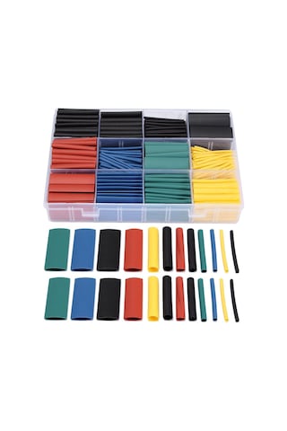 Kutulu Makaron Isı İle Daralan Kablo Seti 530 Adet 8 Boy 5 Renk