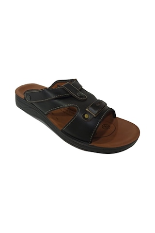 Akım Arkalıklı Erkek Terlik Sandalet Seri 42-47 Siyah