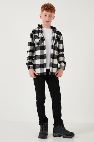 Lela Kapüşonlu Çift Cepli Ekoseli Oduncu Erkek Çocuk Gömlek Cf25W81787 Siyah