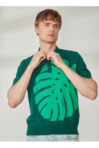 Bikkembergs Yeşil Erkek Polo T-shirt C S P50 10