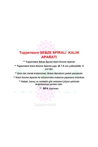 Sebze Spiralinin Kalın Kesme Aparatı Sarı