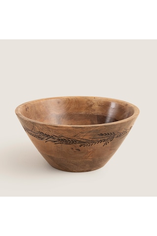 Spiga Ahşap Sunum Kasesi 25x25x11cm Natural Naturel
