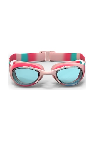Nabaiji S Boy Unisex Yüzücü Gözlüğü Pembe Turkuaz Şeffaf Camlar Çok Renkli