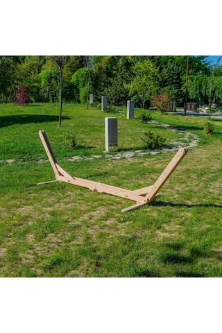 Ugli Katlanabilen Portatif Ahşap Hamak Ayağı - Hamak Standı Naturel