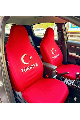 Ayyıldız Kırmızı Ayyıldız Servis Kılıfı Ön Ve Arka 4parça Takım 1.kalite Likrali Penye Yıkanabilir 1 Takım