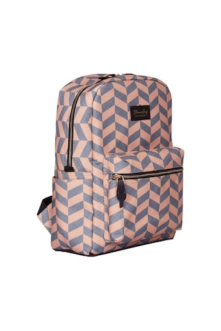 Bloominbag Smokey Chevron 13-14 İnç Laptop / Macbook Sırt Çantası Gri - Taba