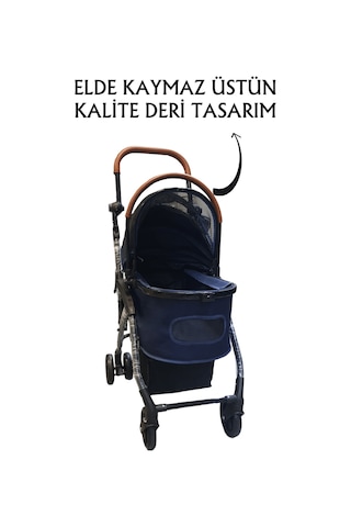 Tommy Evcil Hayvan Arabası 76, 5 X 48 X 99 Cm Lacivert Max 15 Kg