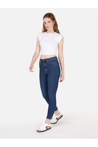 Colins 760 Diana Süper Dar Kesim Yüksek Bel Dar Paça Mavi Kadın Pantolon Cl1071322 Denim