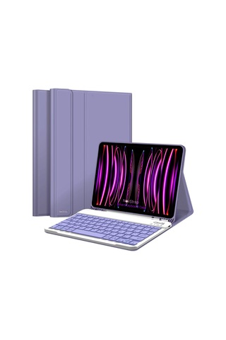 NovStrap Apple Uyumlu iPad Pro 11 2022 2021 2020 2 3 4 Nesil Bluetooth Klavyeli Kılıf Kalem Bölmeli