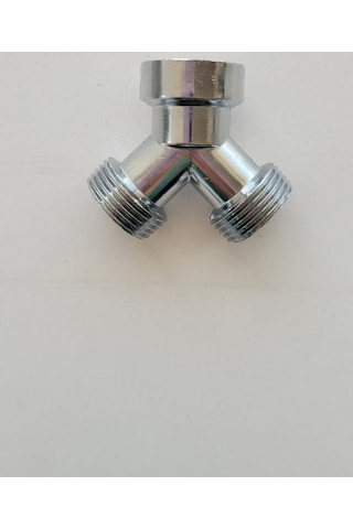 Çamaşır Makinesi Musluk Çatalı Krom 3/4 Ölçü Standart Metal
