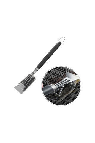 Xiyyadms Üç Kafa Çelik Tırnaklı Grill Temizleme Fırça, Bbq Izlerini Kaldırır, Eldivenli Kolu Ve Saklama Kanca İle Dayanıklı Isıya Dayanıklı Alet Çok Renkli