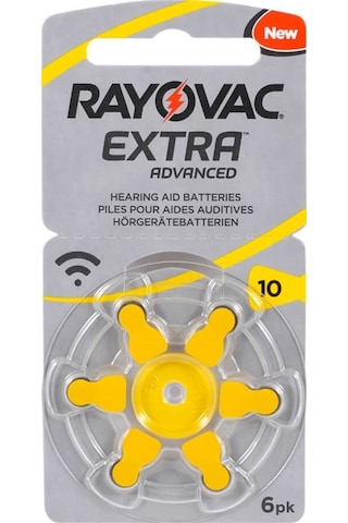 Rayovac Extra Advanced 10 Numara Blister İşitme Cihazı Pili 6 x 10'lu