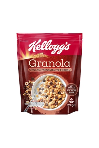 Kellogg's Çikolata Parçacıklı ve Fındıklı Granola 250 G