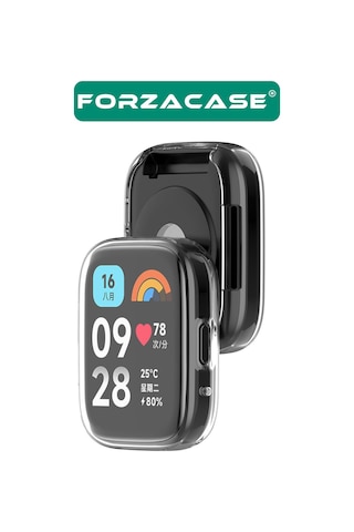 Forzacase Xiaomi Redmi Watch 3 Active İle Uyumlu Önü Kapalı Ekran Korumalı Silikon Kılıf - Fc256 Şeffaf