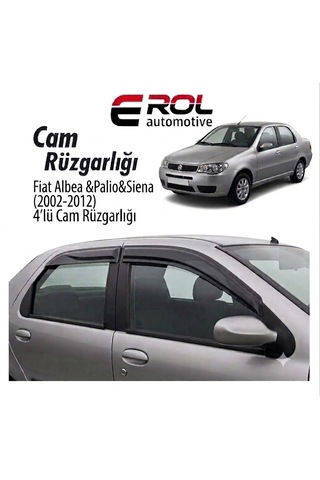 Fiat Albea&palio&siena 4'lü Mugen Cam Rüzgarlığı Siyah