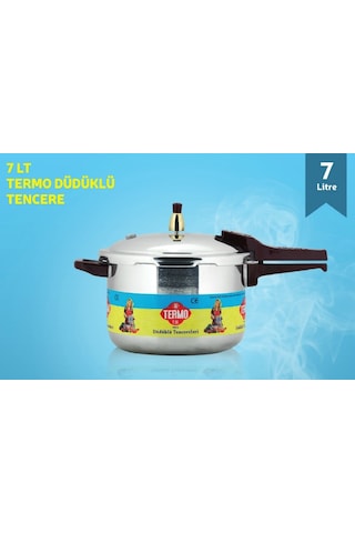 Termo Alüminyum Düdüklü Tencere 7 LT Gümüş