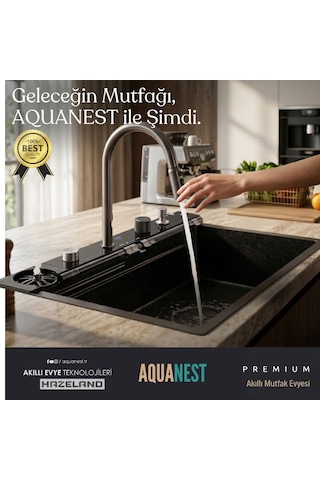 Hazeland Aquanest 7 Tuşlu Akıllı Evye Smart Evye Akıllı Mutfak Ev