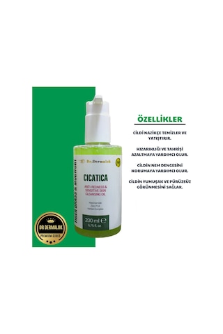 Dr. Dermalok Cicatica Tıger Kızarıklık Önleyici & Onarıcı Yüz Temizleme Jeli 200 ML