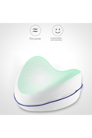 Springsun Yumuşak Hafıza Köpüğü Kalp Şekilli Bacak Yastığı - Yavaş Daralma, Konforlu Uyku, 25x25x15x6 Beyaz Beyaz Kalp Şeklinde Bacak Yatağı