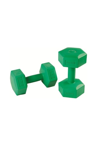 Protech 4 KG Yeşil Vinyl Çiftli Dambıl