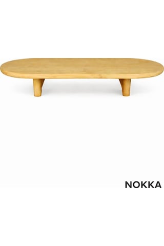Bambu Ayaklı Oval Sunum Tabağı, Sunum Tepsisi 33x15 Cm Renksiz