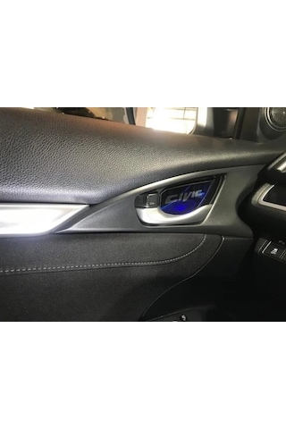 Honda - Civic Fc5 2016-2020 Uyumlu İç Kapi Kolu İç Kaplama Mavi