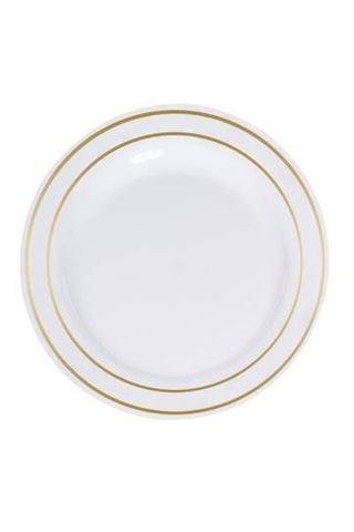 Mika Tabak Gold Yaldızlı 19cm 6'lı Beyaz