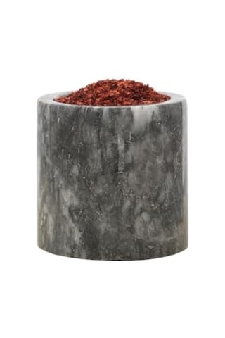 Roza Mermer Baharatlık 8x8 Cm Mermer Tuzluk Masaüstü Baharatlık Siyah Genel