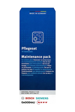 /siemens 6900311502 Cam Seramik Ocaklar İçin Bakım Seti  1 X 250 Ml Cam Seramik Temizleyici  Metal Kazıyıcı Ve Temizleme Bezinden Oluşur  No.: 311502