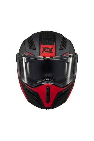 Axxis Ghostfighter SV Maniac B5Motosiklet Çene Açılır Kask Kırmızı Siyah