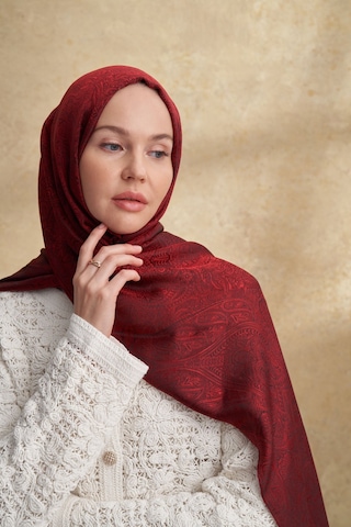 Armanda Jose Jakar Ethnic Desen Şal- 3303 Bordo