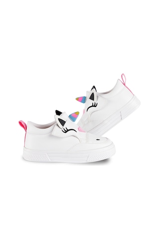 Denokids Unicorn Beyaz Kız Çocuk Sneaker Beyaz