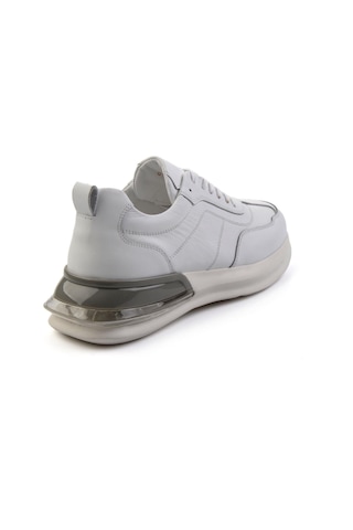 Bambi Beyaz Hakiki Deri Erkek Sneaker E01307266903 Beyaz