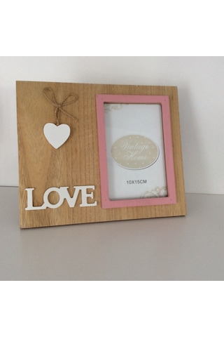 Love Temalı Ahşap Fotoğraf Çerçevesi