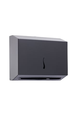 Paslanmaz Çelik Z Katlama Kağıt Havlu Dispenseri 200'lük Siyah Mat Siyah