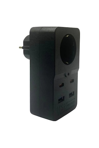 Isıya Dayanıklı Termal Akım Korumalı 1 Priz Girişli 2 Usb Girişli 2 Type-c Girişli Pirz 5365 Standart