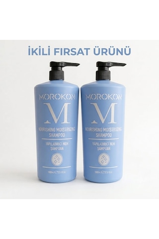 Morokon Yapılandırıcı Nem Şampuan 1000 Ml 2 Adet Tüm Saçlar