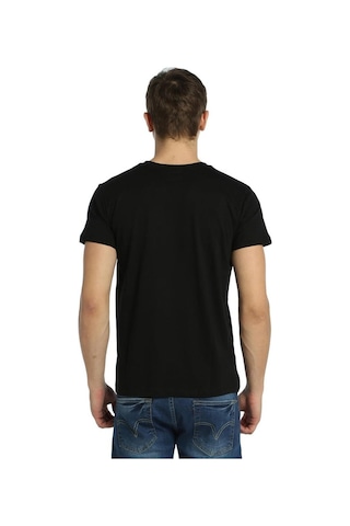 Bant Giyim - Yin Yang Kedi Siyah Erkek T-Shirt Tişört