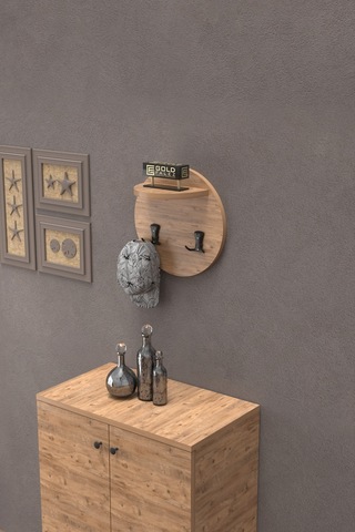 Askılık Duvar Elbise Askılığı Portmanto Üstü Çam Diğer