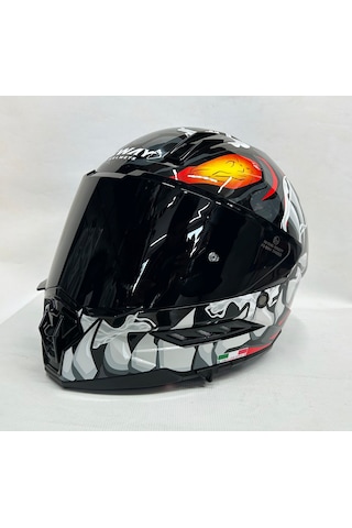 Sway Sw 868 Cannibal Black Grey Red Güneş Vizörlü Siyah Camlı