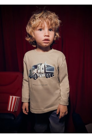 Mayoral Uzun Kollu Erkek Çocuk T-shirt 4085 Vizon