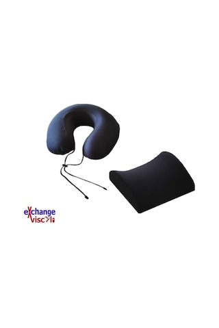 Visco Li Ortopedik Seyaha Boyun Yastık, Bel Yastığı Oturma Minder