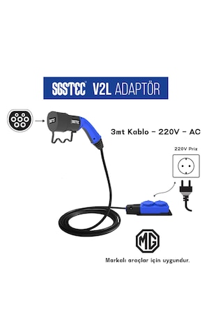 Sgstec Mg 3 M Kablolu 2'li V2L Uzatma Priz Adaptör 3.5 KW